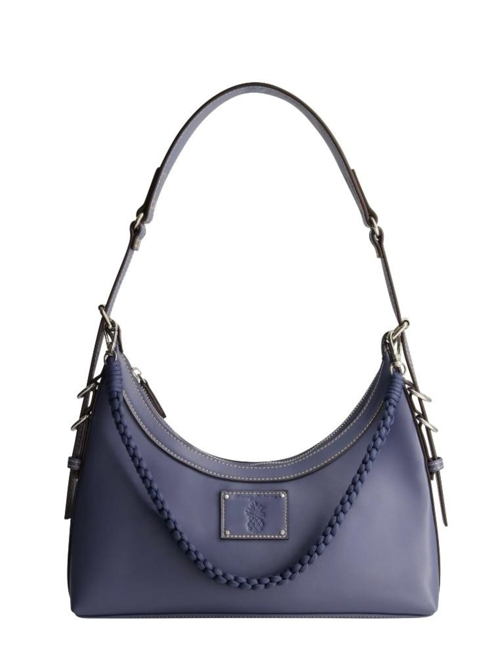 Tommy Bahama Navy Braided-Handle Shoulder Bag 100% Brand New, Never Used